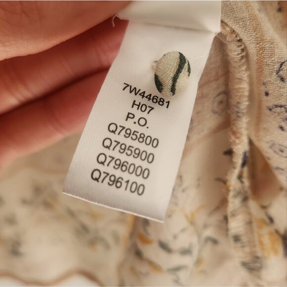 Lucky Brand Sheer Floral Boho Shirt XS NWT - Picture 4 of 9